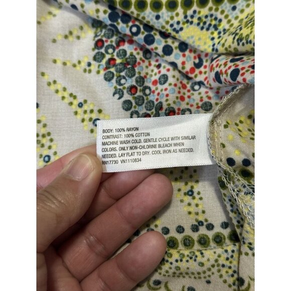 Womens Razor Back Dress Floral Coastal Rayon Beach Resort Summer Flowy MEDIUM - Picture 6 of 12